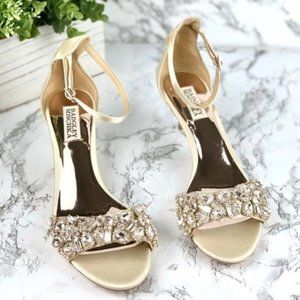 Badgley Mischka Lara Embellished Metallic …